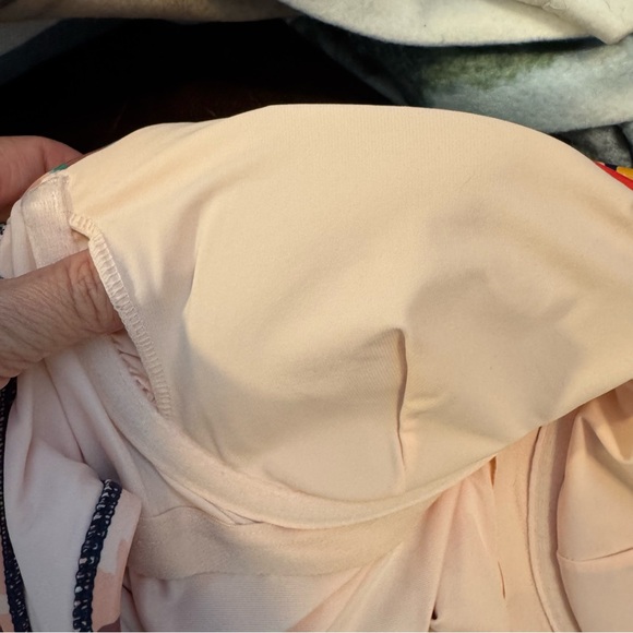 Athleta square neck bra cup Bora bora print bikini tankini top floral underwire - Picture 5 of 8